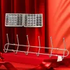 Silver metal hook rack and calculator multi-functional wall-mounted storage rack Specification image